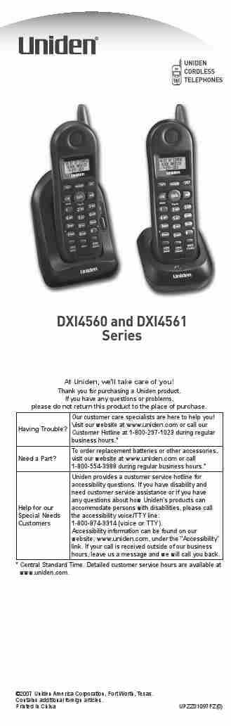 Uniden Cordless Telephone DXI4560-page_pdf